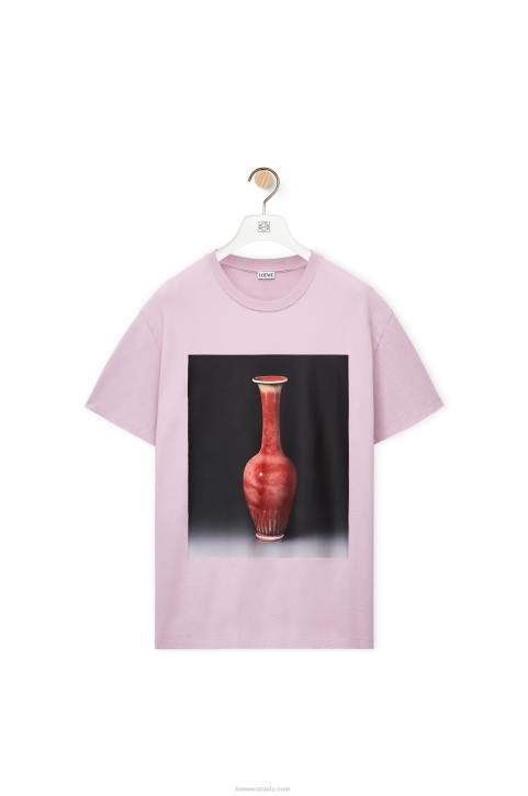 Loewe Ceramic print T-shirt in cotton 688V819 Men Lilac