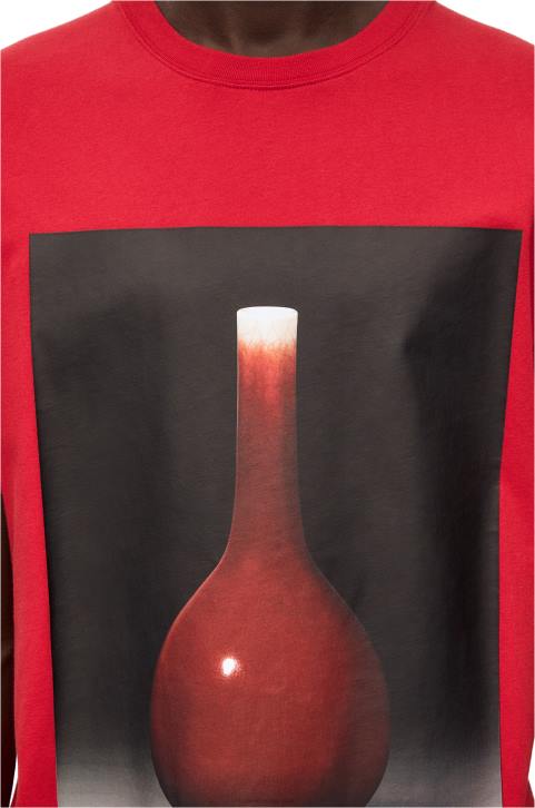 Loewe Ceramic print T-shirt in cotton 688V821 Men Red