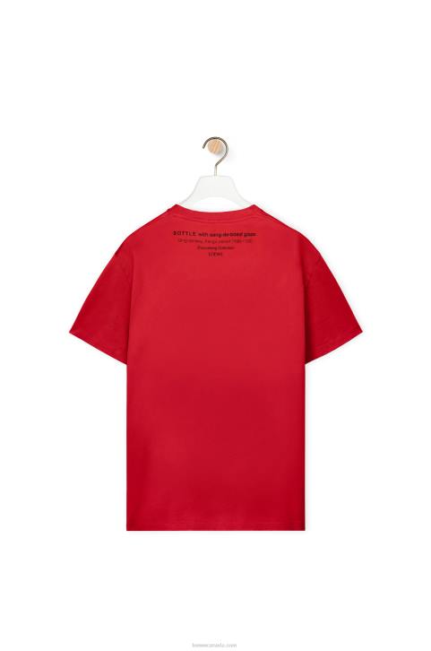 Loewe Ceramic print T-shirt in cotton 688V821 Men Red