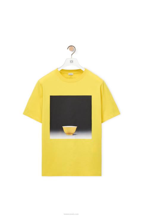 Loewe Ceramic print T-shirt in cotton 688V822 Men Yellow