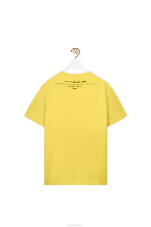 Loewe Ceramic print T-shirt in cotton 688V822 Men Yellow