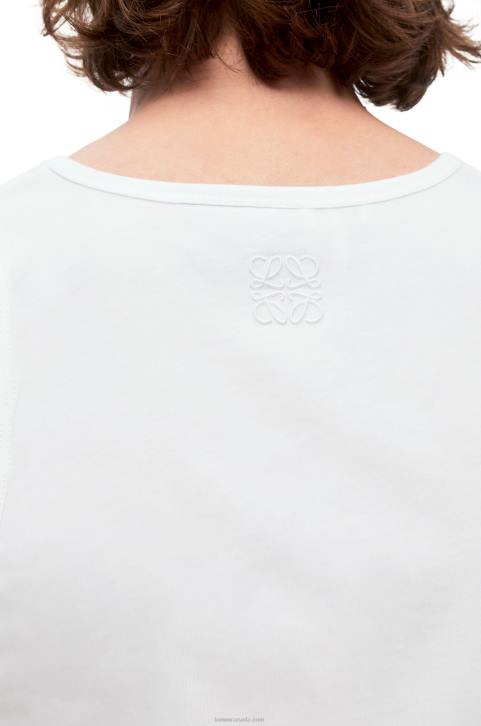Loewe Fennel tank top in cotton 688V782 Men White/Multicolor