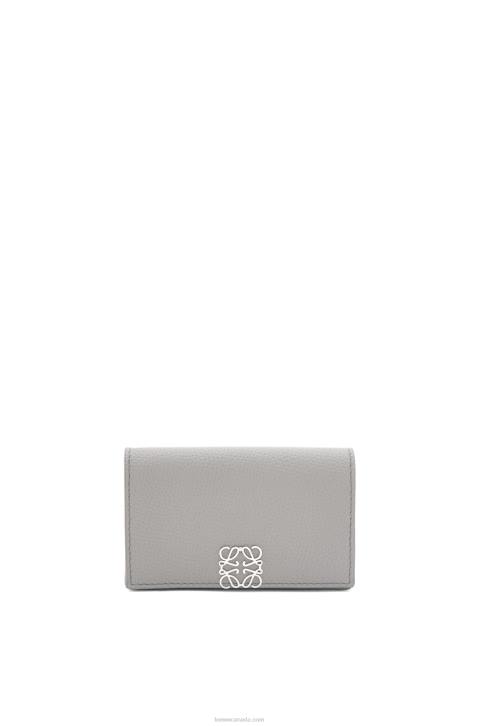 Loewe Anagram business cardholder 688V1320 Women Pearl Grey