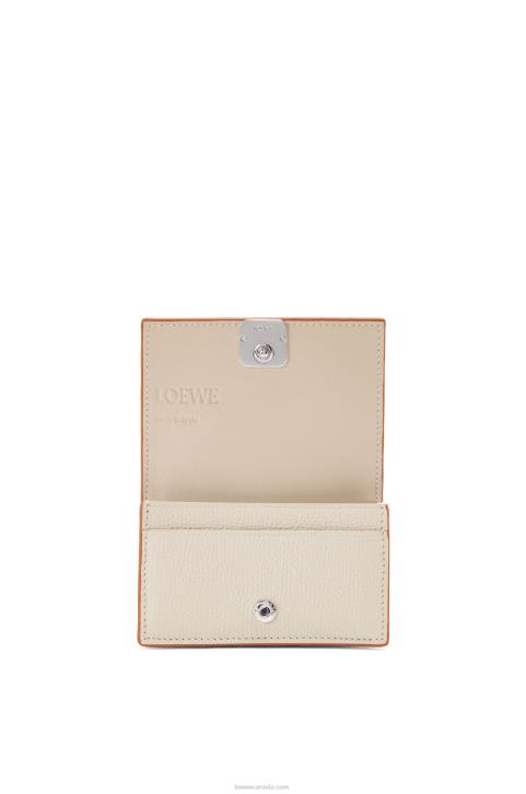 Loewe Anagram business cardholder in pebble grain calfskin 688V1349 Women Light Ghost