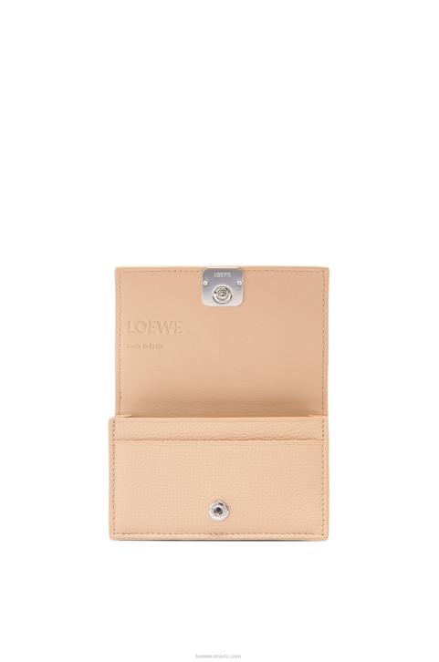 Loewe Anagram business cardholder in pebble grain calfskin 688V1375 Women Nude