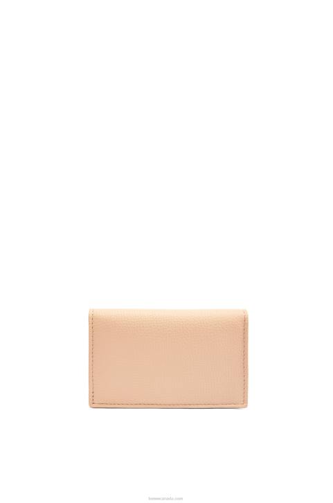 Loewe Anagram business cardholder in pebble grain calfskin 688V1375 Women Nude