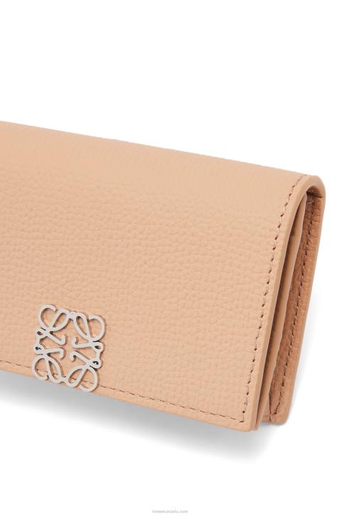 Loewe Anagram business cardholder in pebble grain calfskin 688V1375 Women Nude