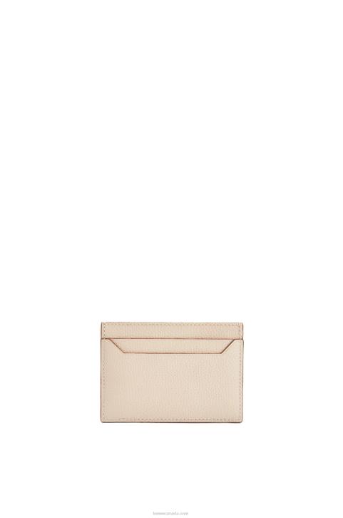 Loewe Anagram plain cardholder in pebble grain calfskin 688V1356 Women Light Ghost