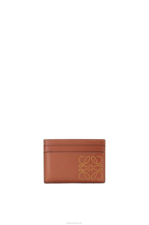 Loewe Brand plain cardholder 688V1388 Women Tan/Ochre