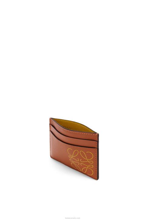 Loewe Brand plain cardholder 688V1388 Women Tan/Ochre