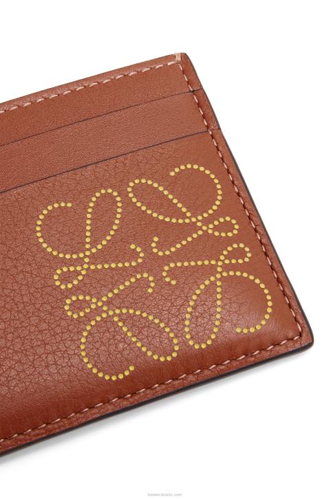 Loewe Brand plain cardholder 688V1388 Women Tan/Ochre