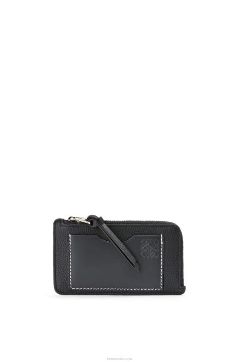 Loewe Coin cardholder in soft grained calfskin 688V1339 Women Black