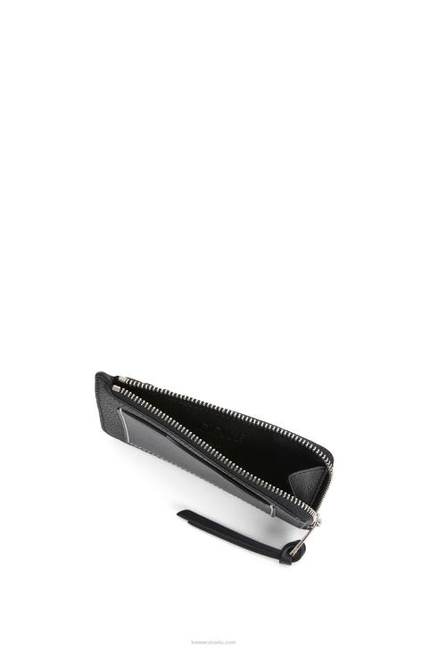 Loewe Coin cardholder in soft grained calfskin 688V1339 Women Black