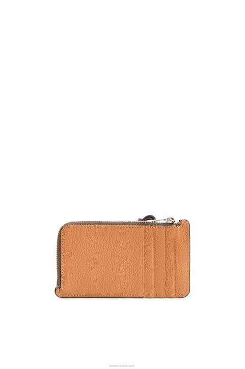 Loewe Coin cardholder in soft grained calfskin 688V1340 Women Light Caramel/Pecan