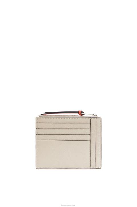 Loewe Large coin cardholder in soft grained calfskin 688V1353 Women Light Oat/Honey
