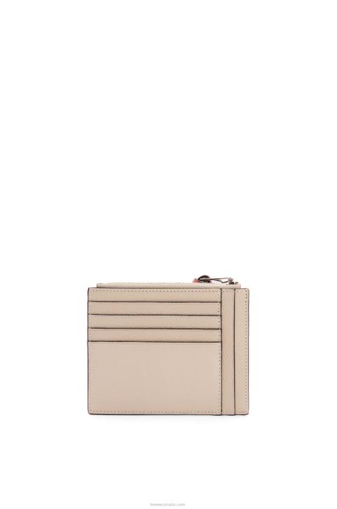 Loewe Large coin cardholder in soft grained calfskin 688V1353 Women Light Oat/Honey