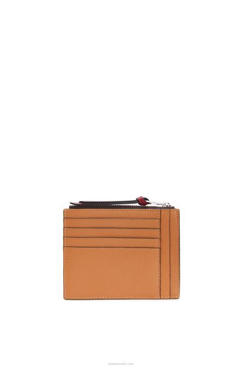 Loewe Large coin cardholder in soft grained calfskin 688V1385 Women Light Caramel/Pecan