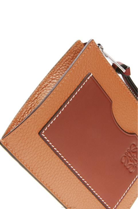 Loewe Large coin cardholder in soft grained calfskin 688V1385 Women Light Caramel/Pecan
