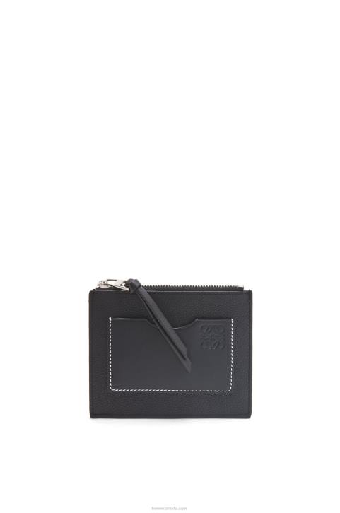 Loewe Large coin cardholder in soft grained calfskin 688V1386 Women Black