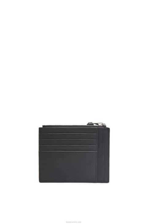 Loewe Large coin cardholder in soft grained calfskin 688V1386 Women Black