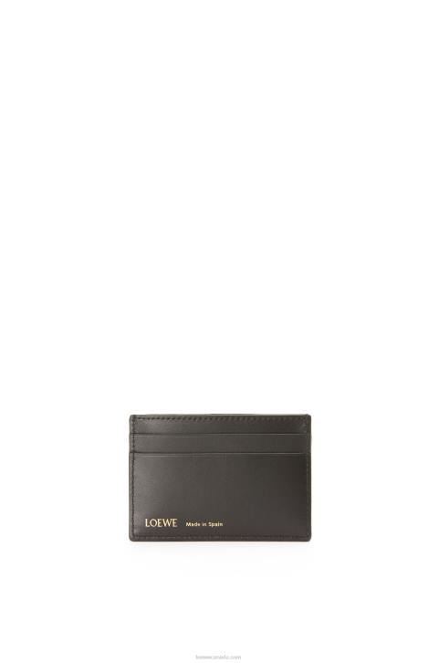 Loewe Plain cardholder in jacquard and calfskin 688V1419 Women Navy/Black