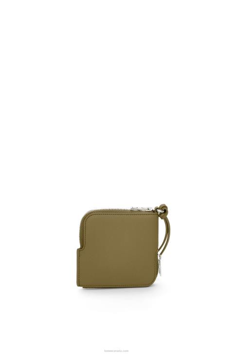 Loewe Double coin case in classic calfskin 688V1334 Women Olive