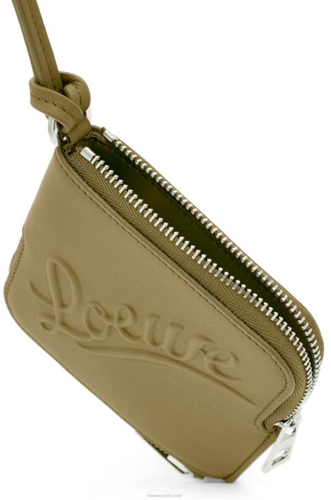Loewe Double coin case in classic calfskin 688V1334 Women Olive