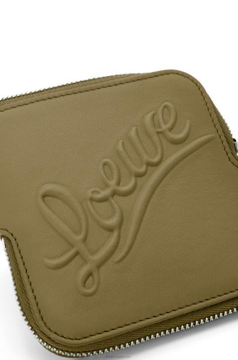 Loewe Double coin case in classic calfskin 688V1334 Women Olive