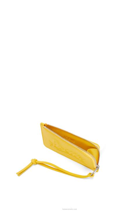 Loewe Large coin holder in classic calfskin 688V1331 Women Yellow