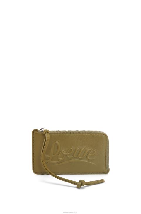 Loewe Large coin holder in classic calfskin 688V1332 Women Olive