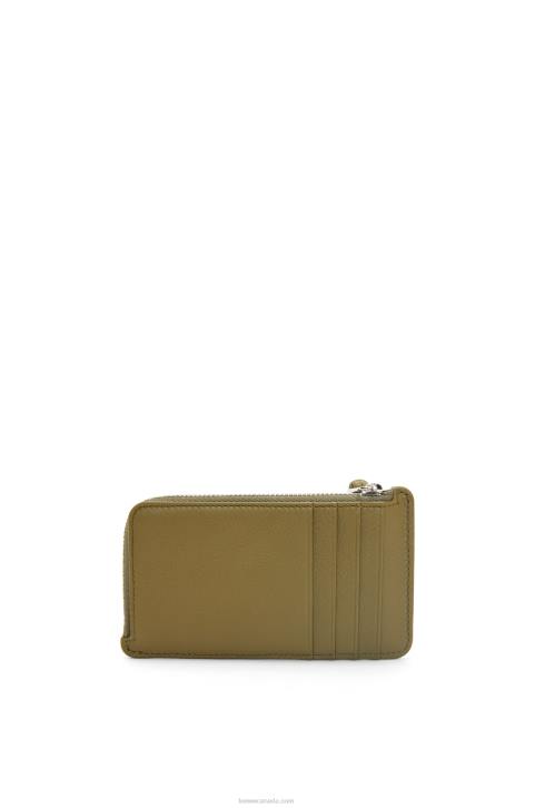 Loewe Large coin holder in classic calfskin 688V1332 Women Olive