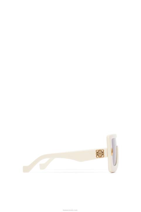 Loewe Anagram mask sunglasses in acetate 688V1473 Women Ivory