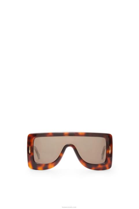 Loewe Anagram mask sunglasses in acetate 688V1490 Women Havana