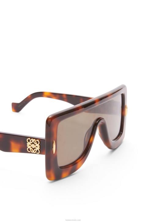 Loewe Anagram mask sunglasses in acetate 688V1490 Women Havana