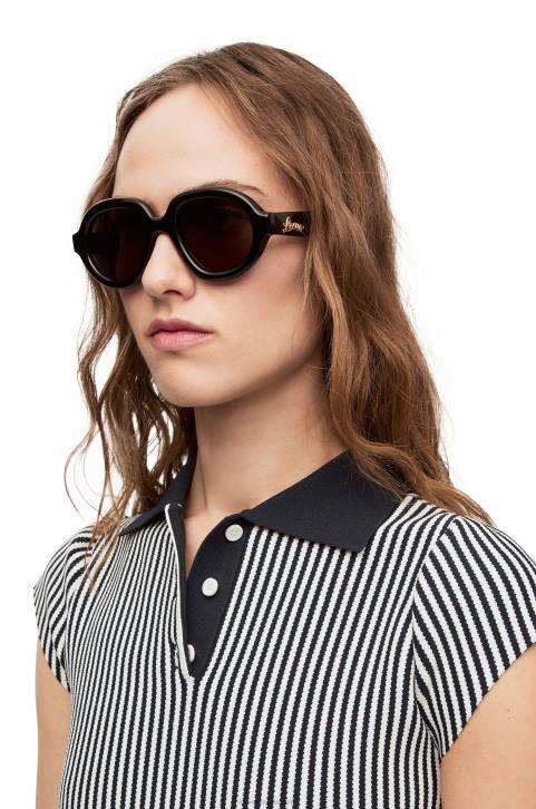Loewe Aviator sunglasses in acetate 688V1485 Women Black