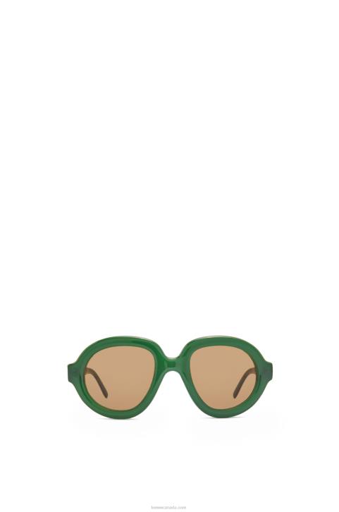 Loewe Aviator sunglasses in acetate 688V1488 Women Green Ss23