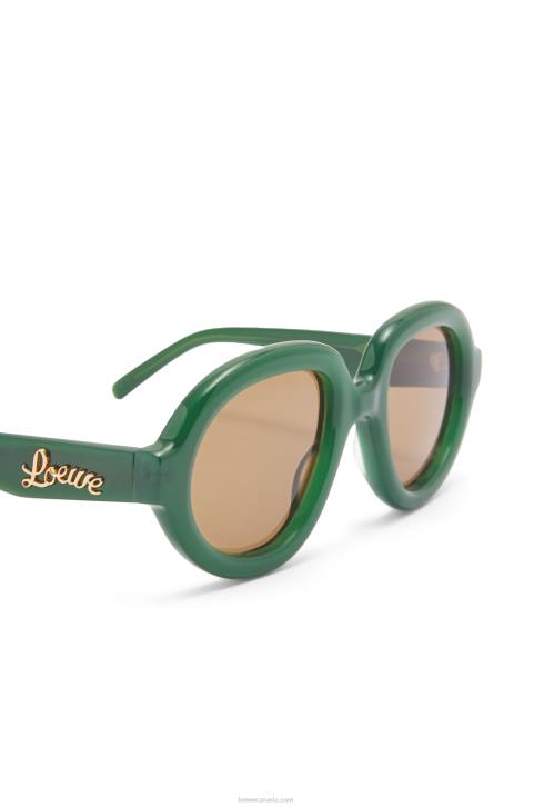 Loewe Aviator sunglasses in acetate 688V1488 Women Green Ss23