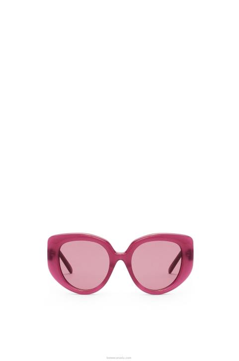 Loewe Butterfly sunglasses in acetate 688V1507 Women Cherry
