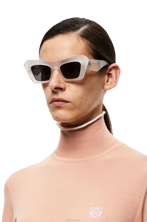 Loewe Cateye sunglasses in acetate 688V1479 Women Ice White