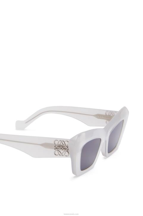 Loewe Cateye sunglasses in acetate 688V1479 Women Ice White
