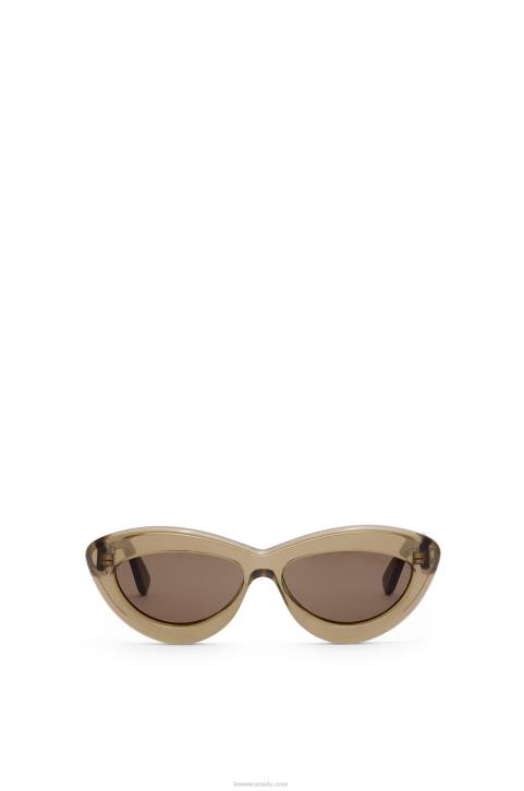 Loewe Cateye sunglasses in acetate 688V1498 Women Brown Green