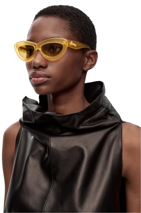 Loewe Cateye sunglasses in acetate 688V1504 Women Canary Yellow