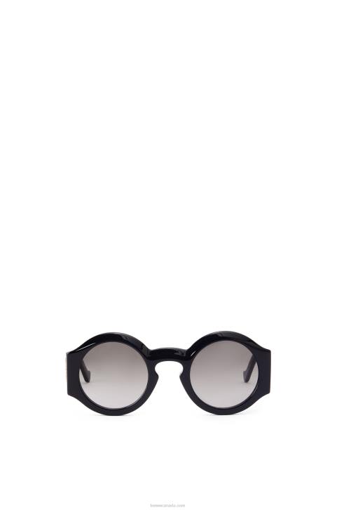 Loewe Curved sunglasses in acetate 688V1443 Women Shiny Black