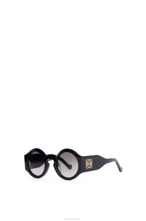 Loewe Curved sunglasses in acetate 688V1443 Women Shiny Black