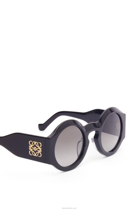 Loewe Curved sunglasses in acetate 688V1443 Women Shiny Black