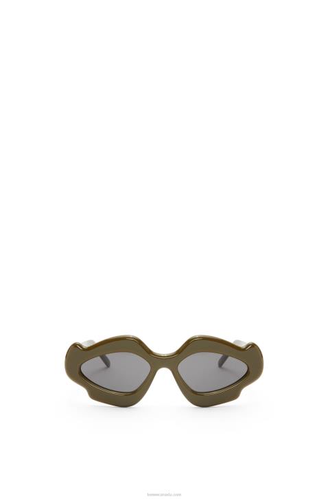 Loewe Flame sunglasses in acetate 688V1468 Women Shiny Khaki