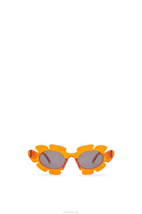 Loewe Flower sunglasses in injected nylon 688V1461 Women Transparent Orange