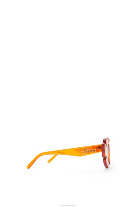 Loewe Flower sunglasses in injected nylon 688V1461 Women Transparent Orange