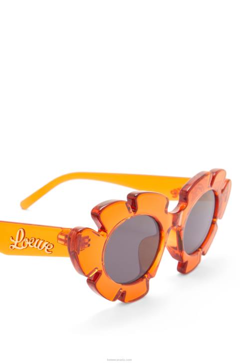 Loewe Flower sunglasses in injected nylon 688V1461 Women Transparent Orange