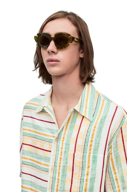 Loewe Flower sunglasses in injected nylon 688V1462 Women Cactus Green